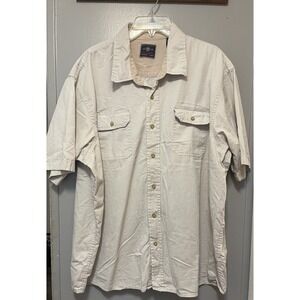 Wrangler Authentic Shirt Short Sleeve Size 2 Xl Men's Button Up. Beige Western